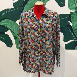 Vintage 80s Colorful Blouse